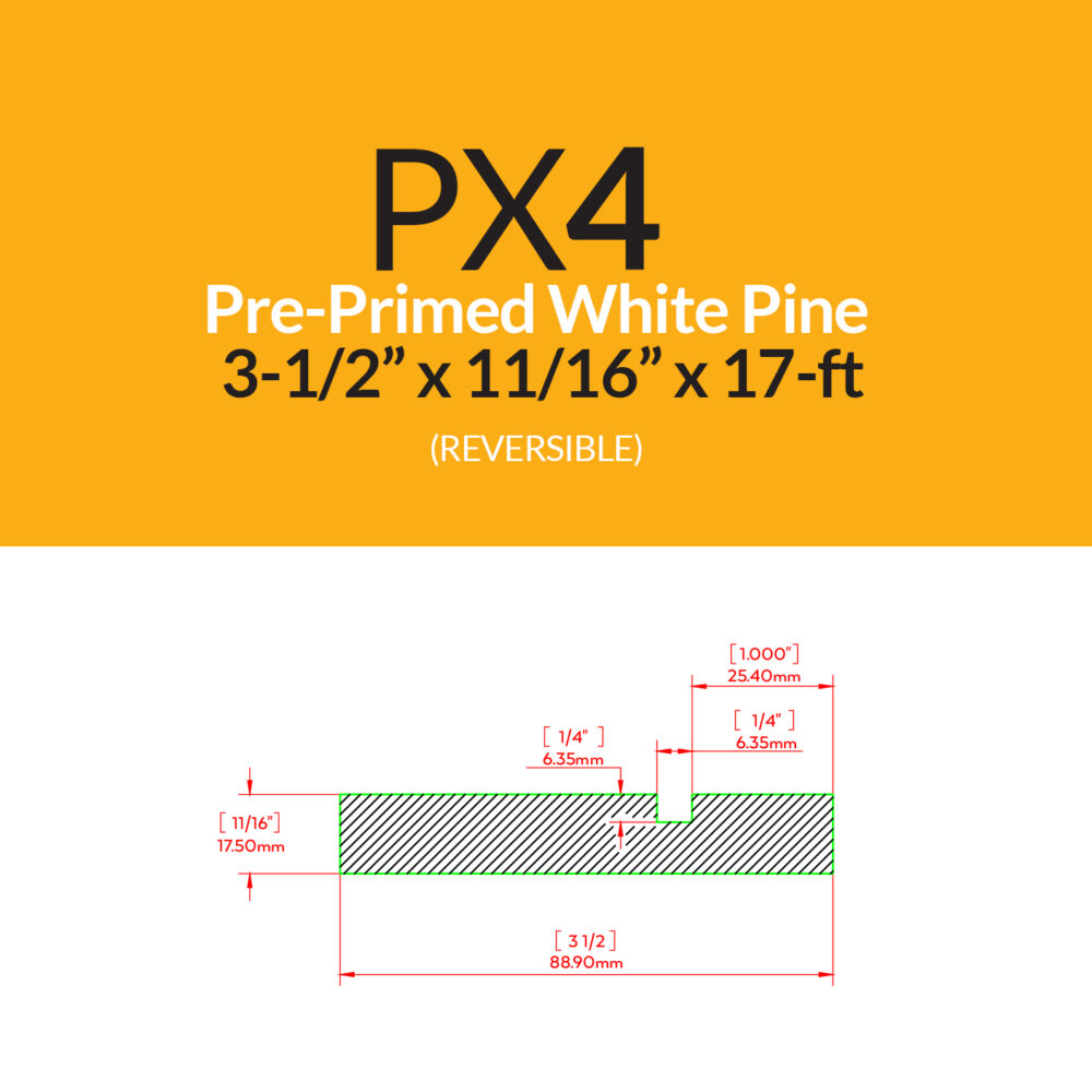 Wood Baseboard  PX4 11/16-in x 3 1/2-in x 17-ft - Image 2