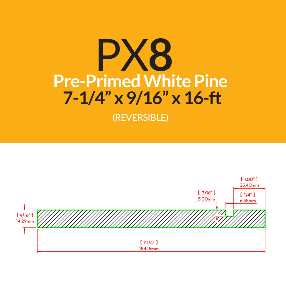 Wood Baseboard  PX8 9/16-in x 7 1/4-in x 16-ft - Image 2