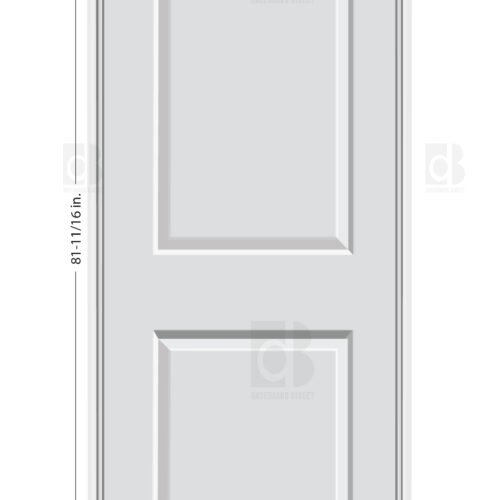 Carrara 2 Panel Primed Composite Hollow Core Interior Door