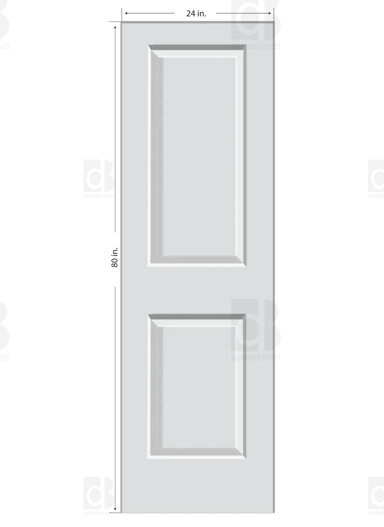 Carrara 2 Panel Primed Composite Hollow Core Interior Door Slab - Image 3