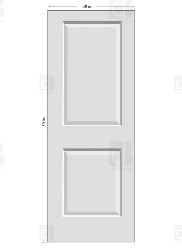Carrara 2 Panel Primed Composite Hollow Core Interior Door Slab - Image 4