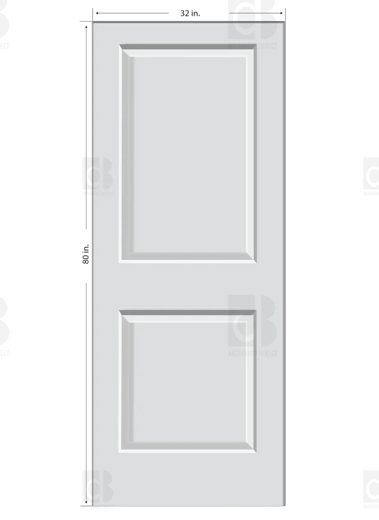 Carrara 2 Panel Primed Composite Hollow Core Interior Door Slab - Image 5