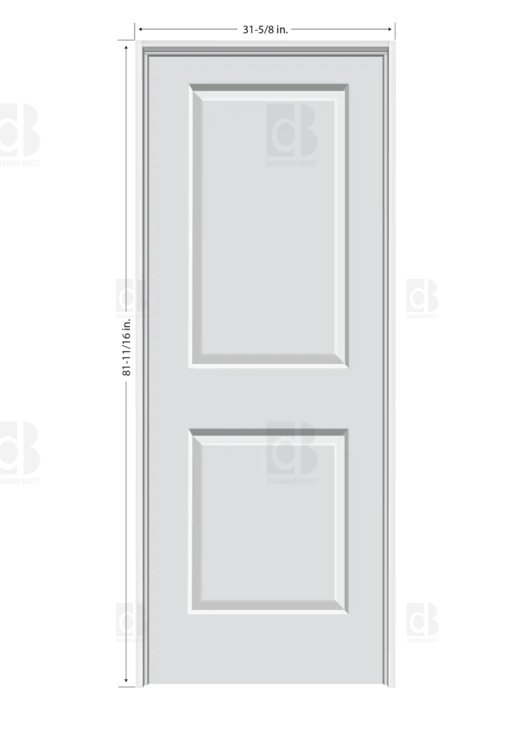 Carrara 2 Panel Primed Composite Hollow Core Interior Door Slab - Image 2
