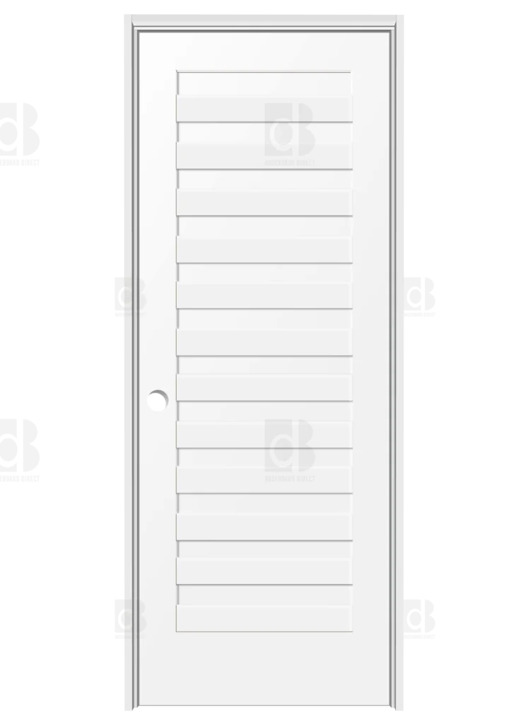 Shadow louver Primed Composite Solid Core Interior Door - Image 3