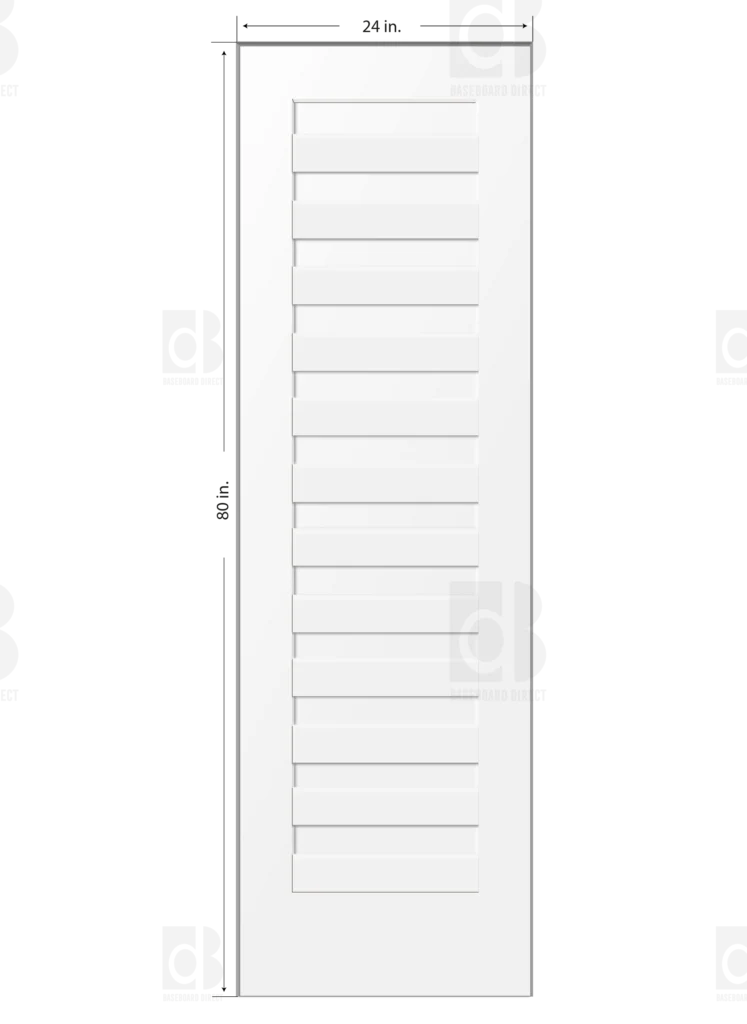 Shadow louver Primed Composite Solid Core Interior Door - Image 5