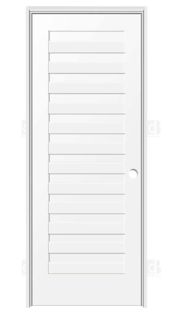 Shadow louver Primed Composite Solid Core Interior Door - Image 4