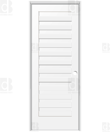 Shadow louver Primed Composite Solid Core Interior Door