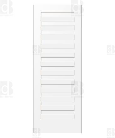 Shadow louver Primed Composite Solid Core Interior Door Slab