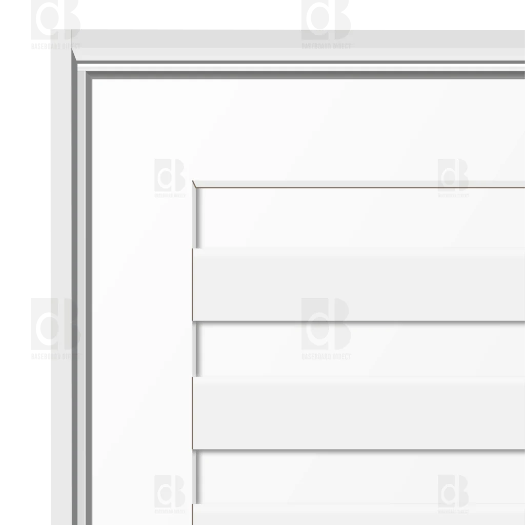 Shadow louver Primed Composite Solid Core Interior Door - Image 8