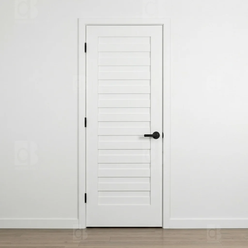 Shadow louver Primed Composite Solid Core Interior Door - Image 9